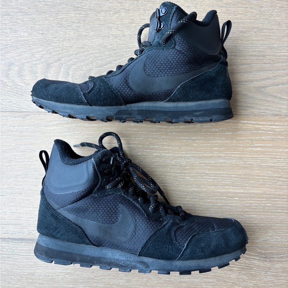 Nike Black High-Top Sneakers with Rugged Design